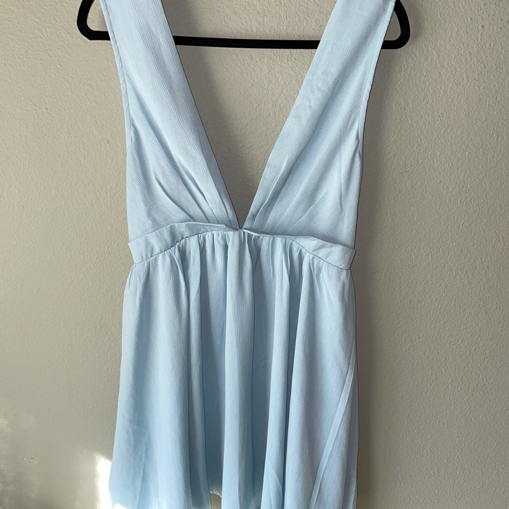 Light blue baby doll dress